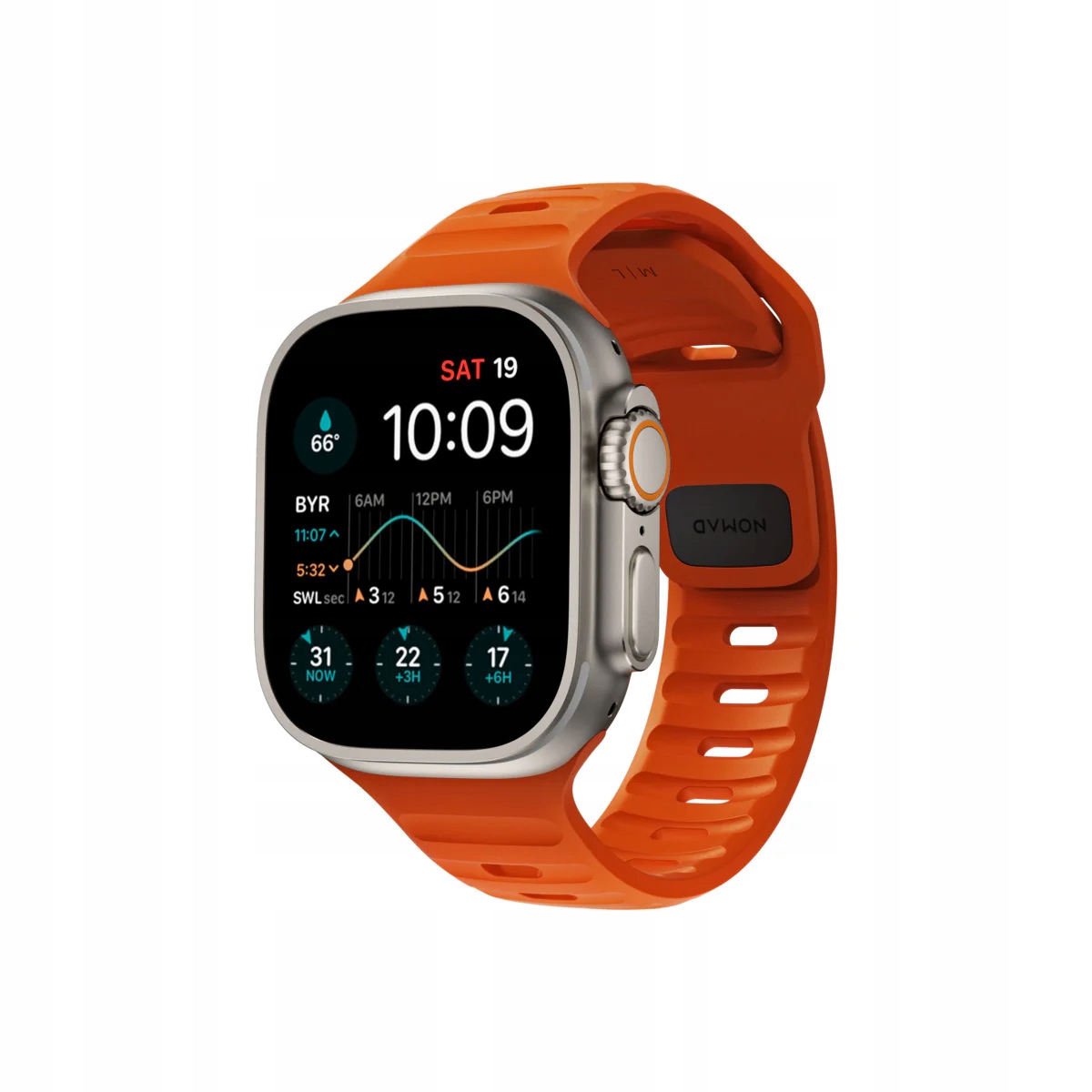 Řemínek pro Apple Watch 42/44/45/49 mm Nomad Sport Strap oranžový