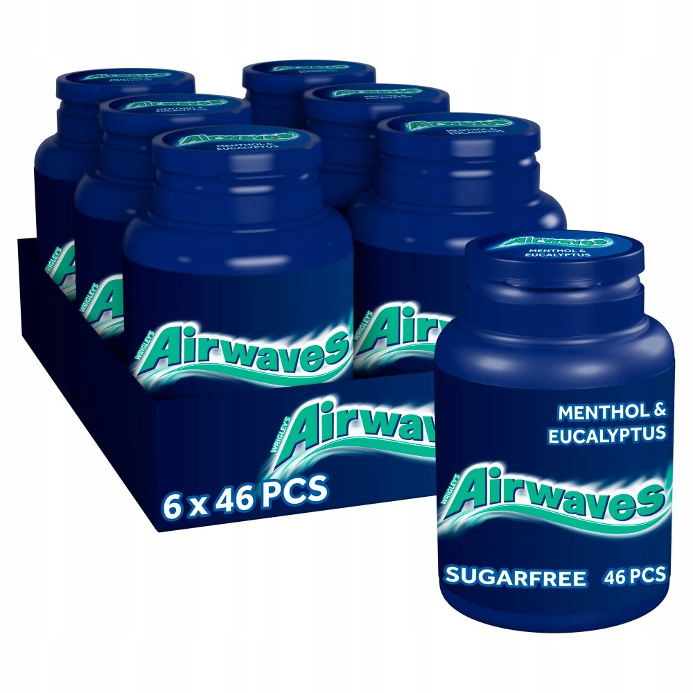 Žvýkačky Airwaves extreme v dóze 46 dražé (6 x 64g)