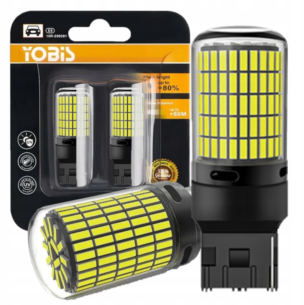 Żarówki Yobis Led WY21W T20 7440 150SMD 4014 Canbus Białe Mocne 2szt