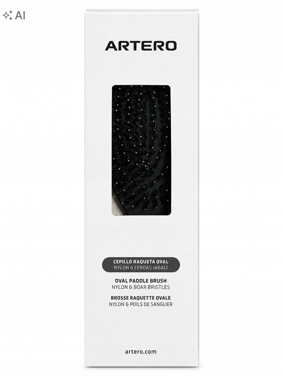 Artero Oval Graphite Profesionální kartáč na vlasy, černý
