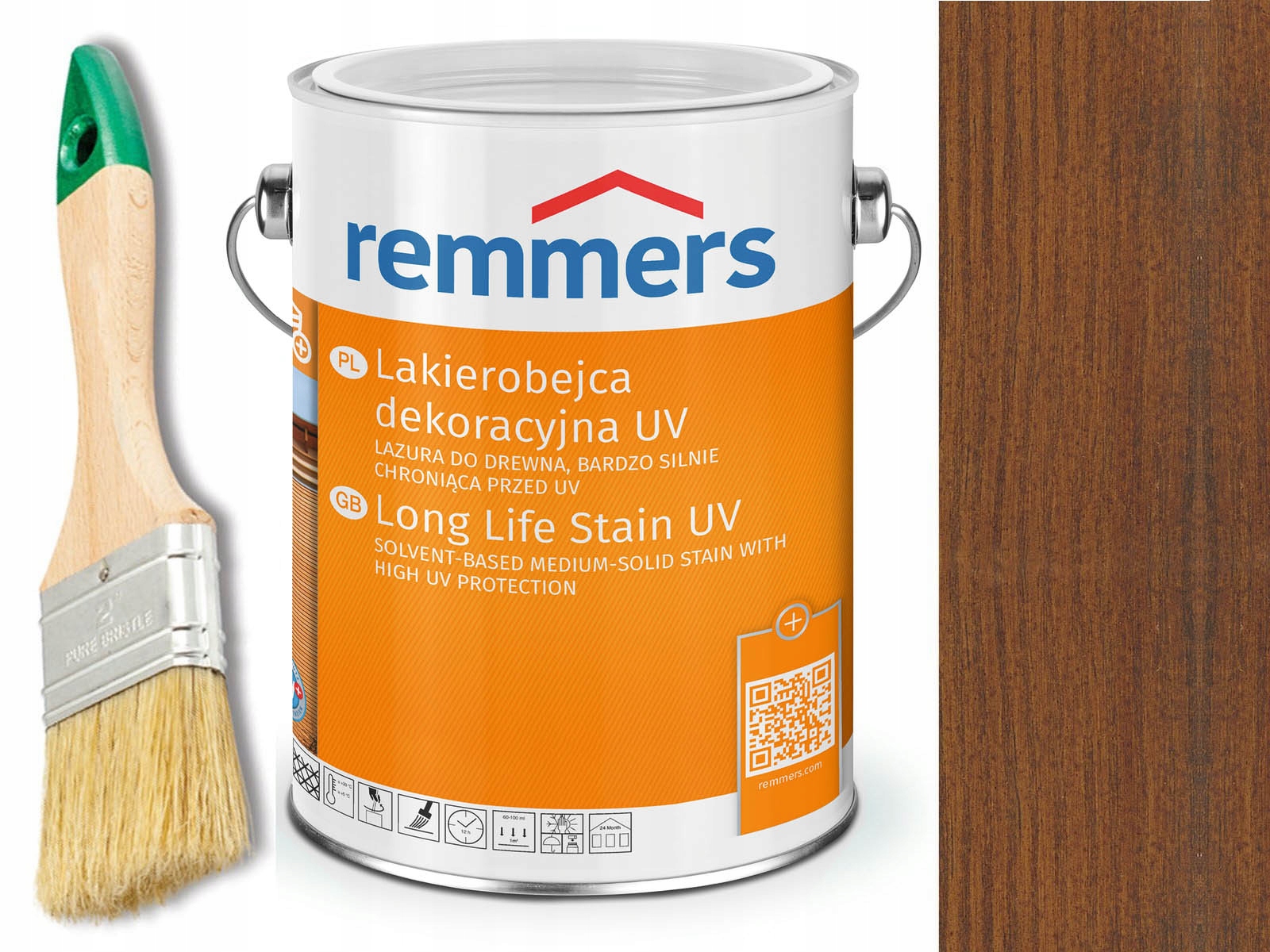 Dauerschutz-Lasur Uv Remmers Orzech 5 L 2242