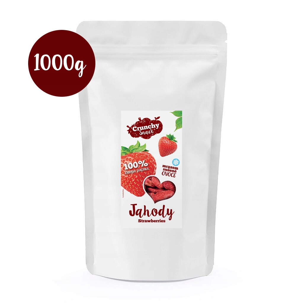 Crunchy snack, Mrazem sušené jahody, 1000g