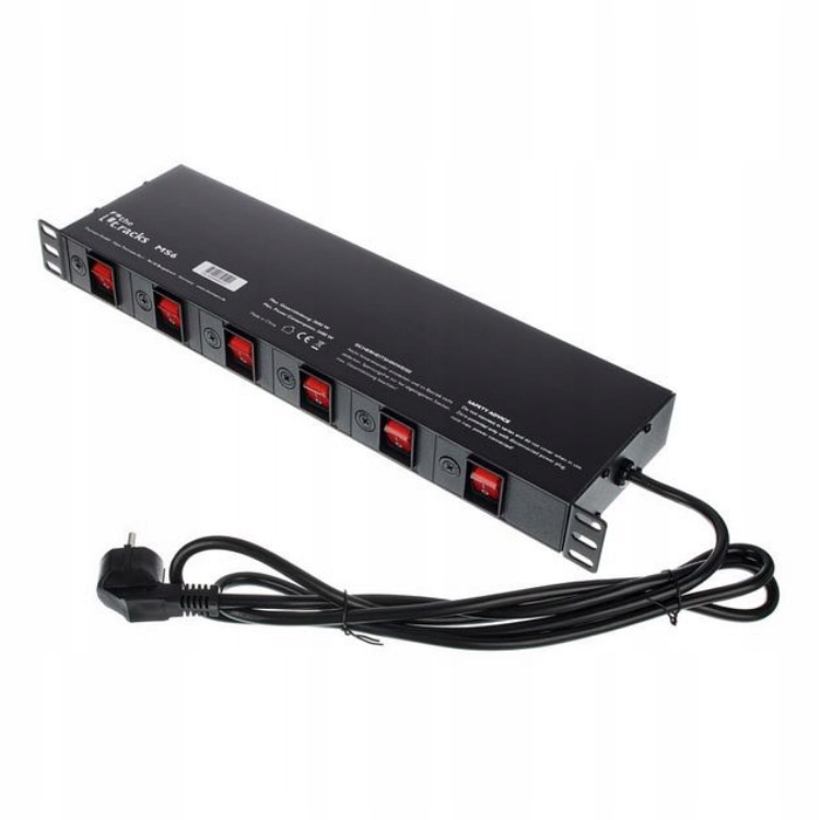 Napájacia lišta 6 zásuviek s samostatnými vypínačmi typu racks Power MS6