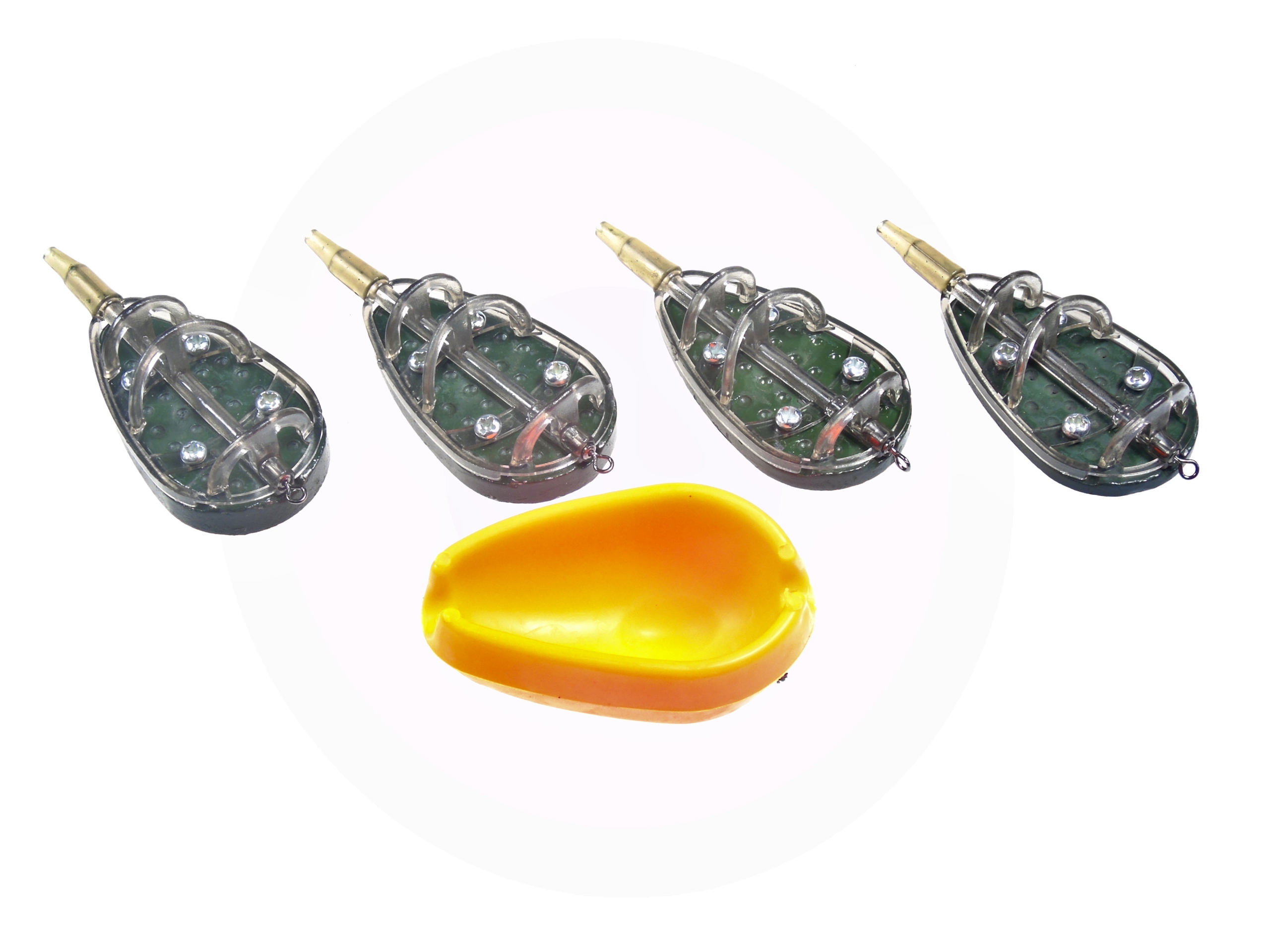 ZESTAW 4x KOSZYK DO METODY + 2x FORMA METHOD FEEDER WĘDKARSKI GRUNT 30/40 G Marka MF