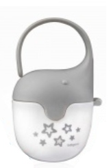 BABYONO POJEMNIK PUDEŁKO ETUI NA SMOCZEK SŁONIK 529 SZARO-BIAŁY EAN (GTIN) 5901435409558