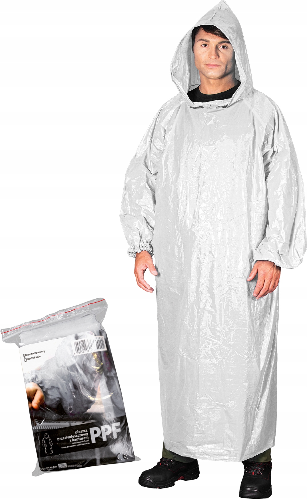 

Płaszcz przeciwdeszczowy foliowy z kapturem Ppf