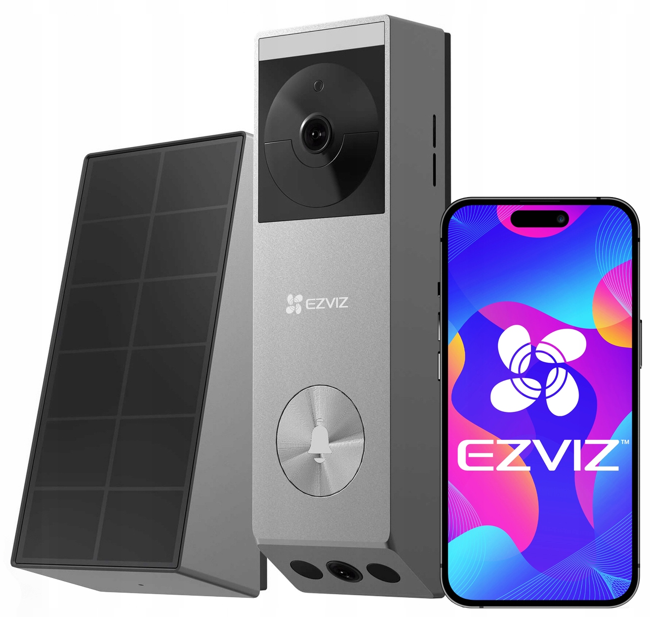 Ezviz EP3x Bezdrôtový zvonček Video Kamera 2K Solárne napájanie