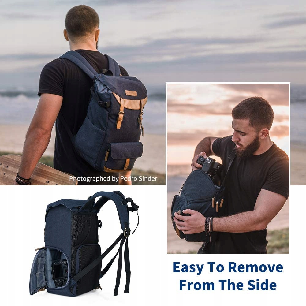 K&F CONCEPT Plecak Fotograficzny 20L Wodoodporny na Aparat i Laptop 15,6" — miniatura 3