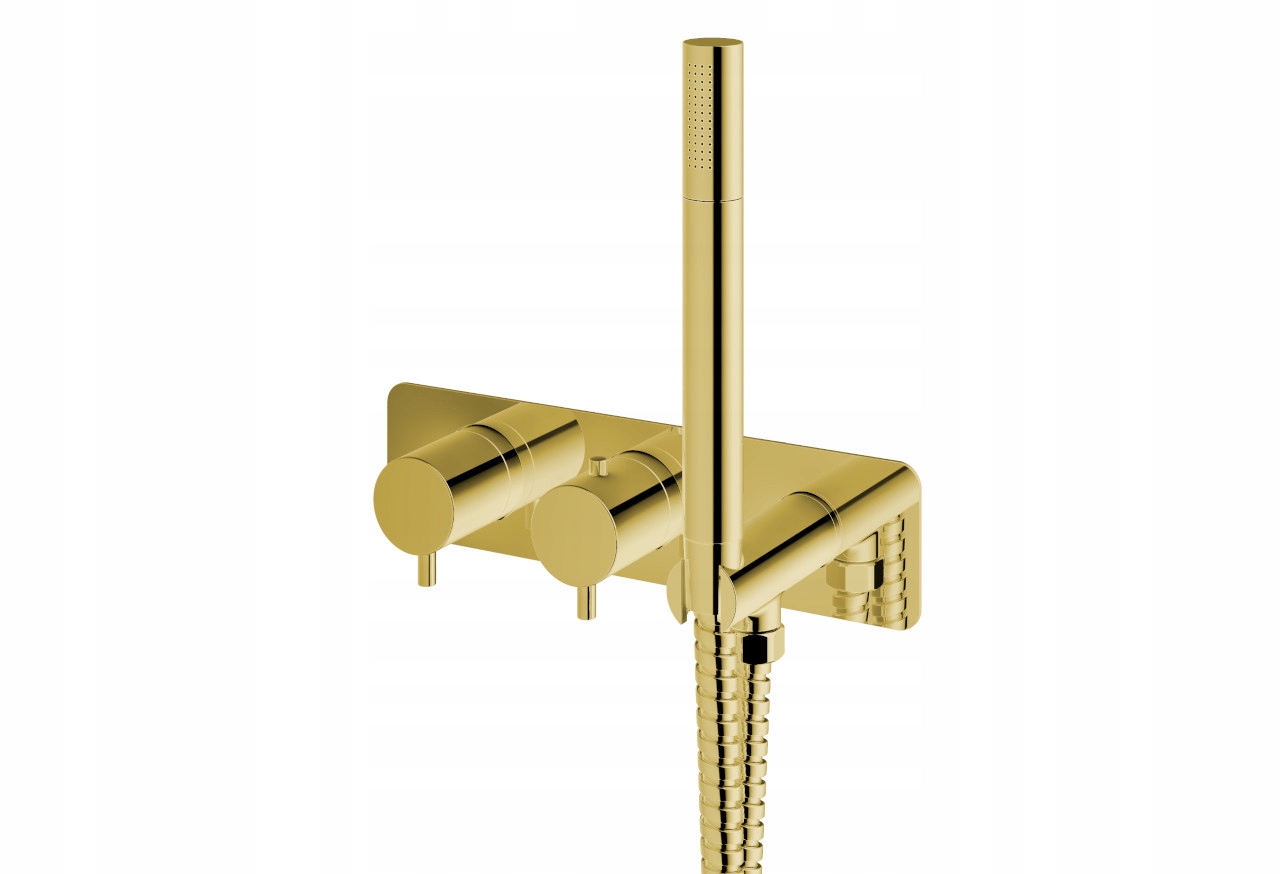 Nástenná vaňová a sprchová batéria Kohlman Axel Gold zlatá QW265AGD