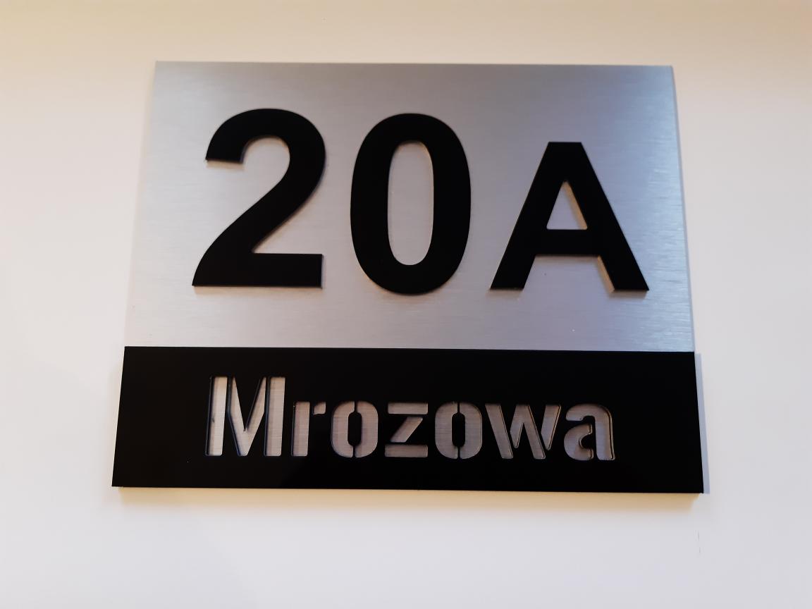 Numer domu - Tabliczka adresowa ALUMINIUM 20/25 Kod producenta primary