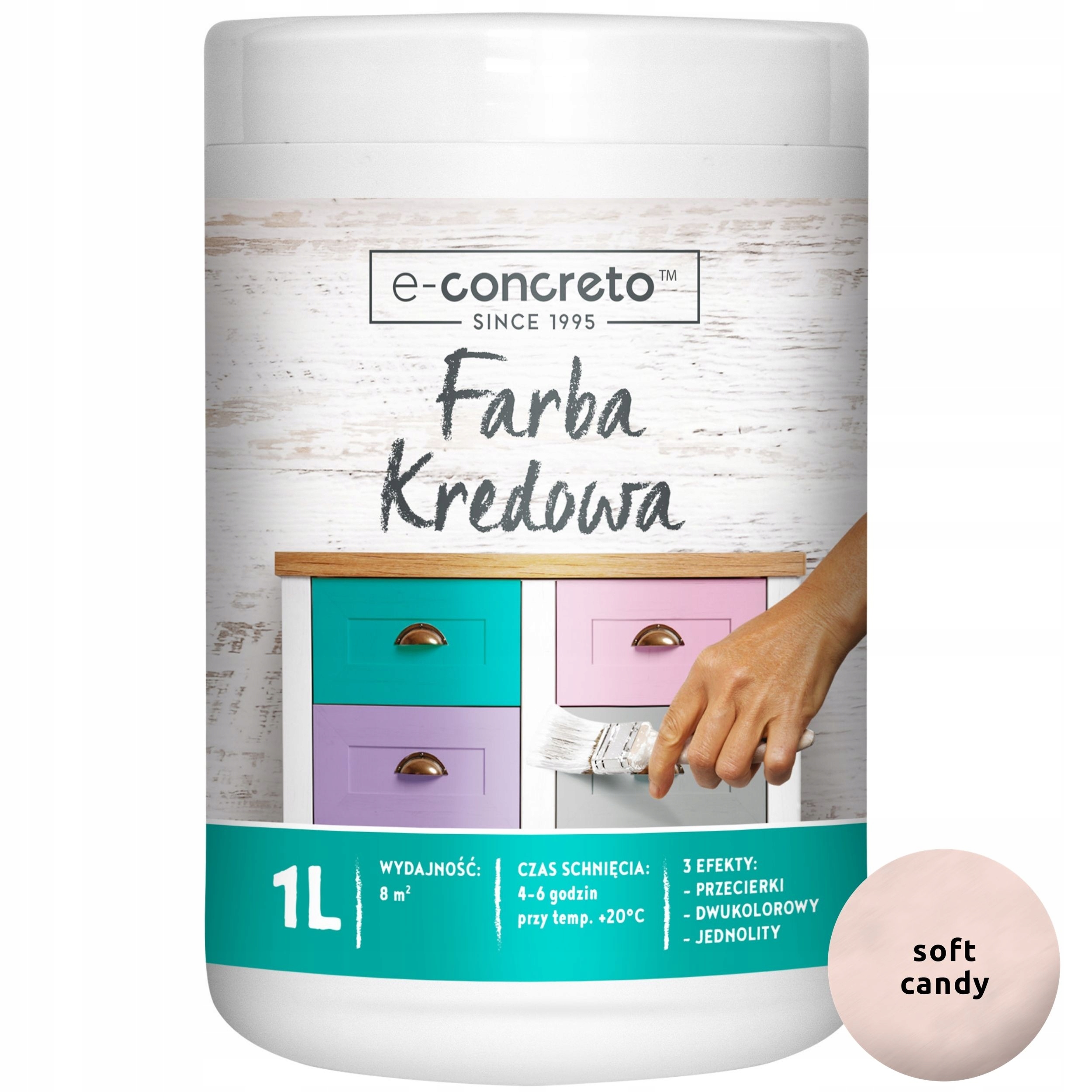 

Farba Kredowa do Renowacji Mebli 1L Soft Candy
