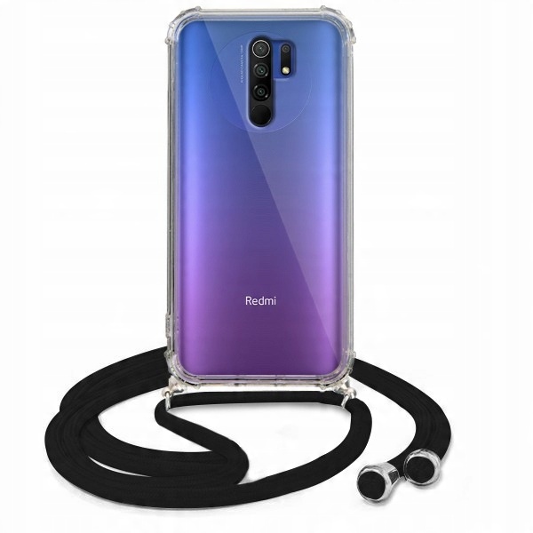 

Etui Crossbody Xiaomi Redmi 9 Czarny Sznurek Case