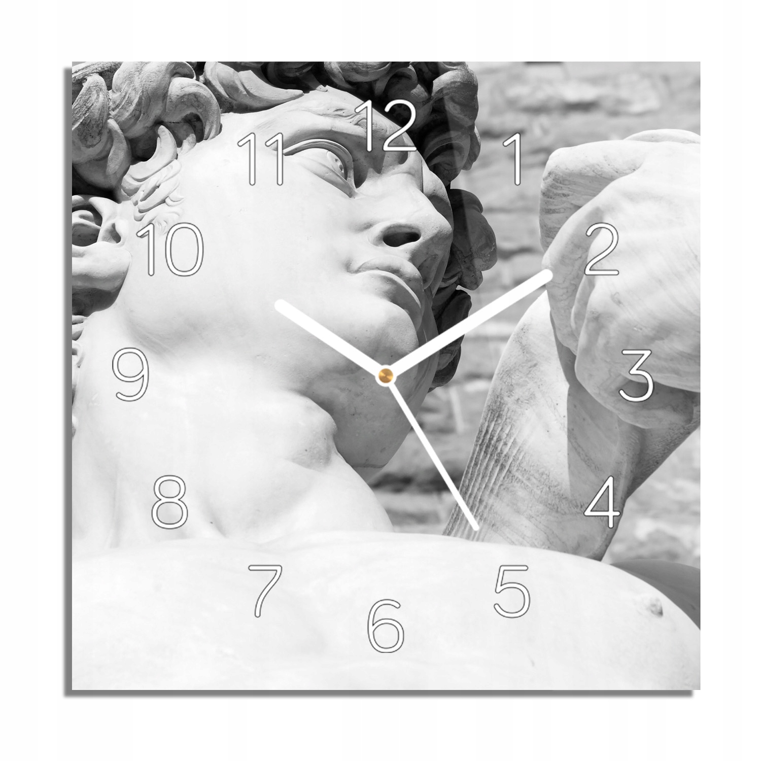 

Dawid twarz rzeźba foto-zegar kwadrat 30x30 z foto