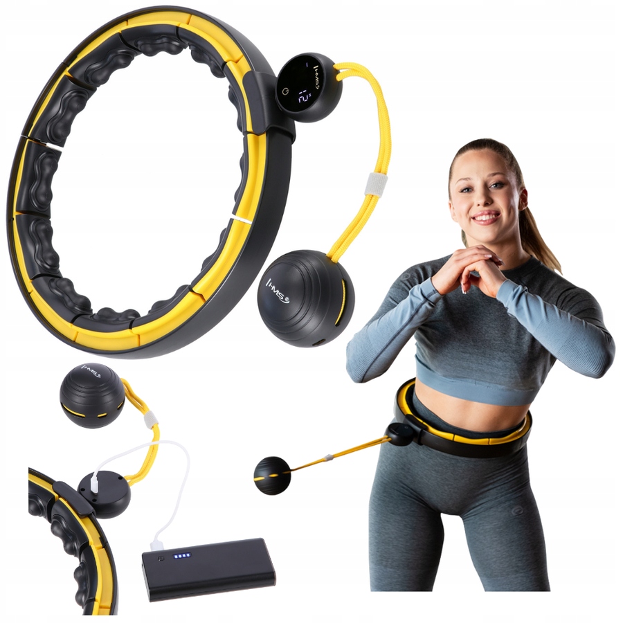 Hula Hoop Magnetický s regulací zatížení výstupky a displejem Hms