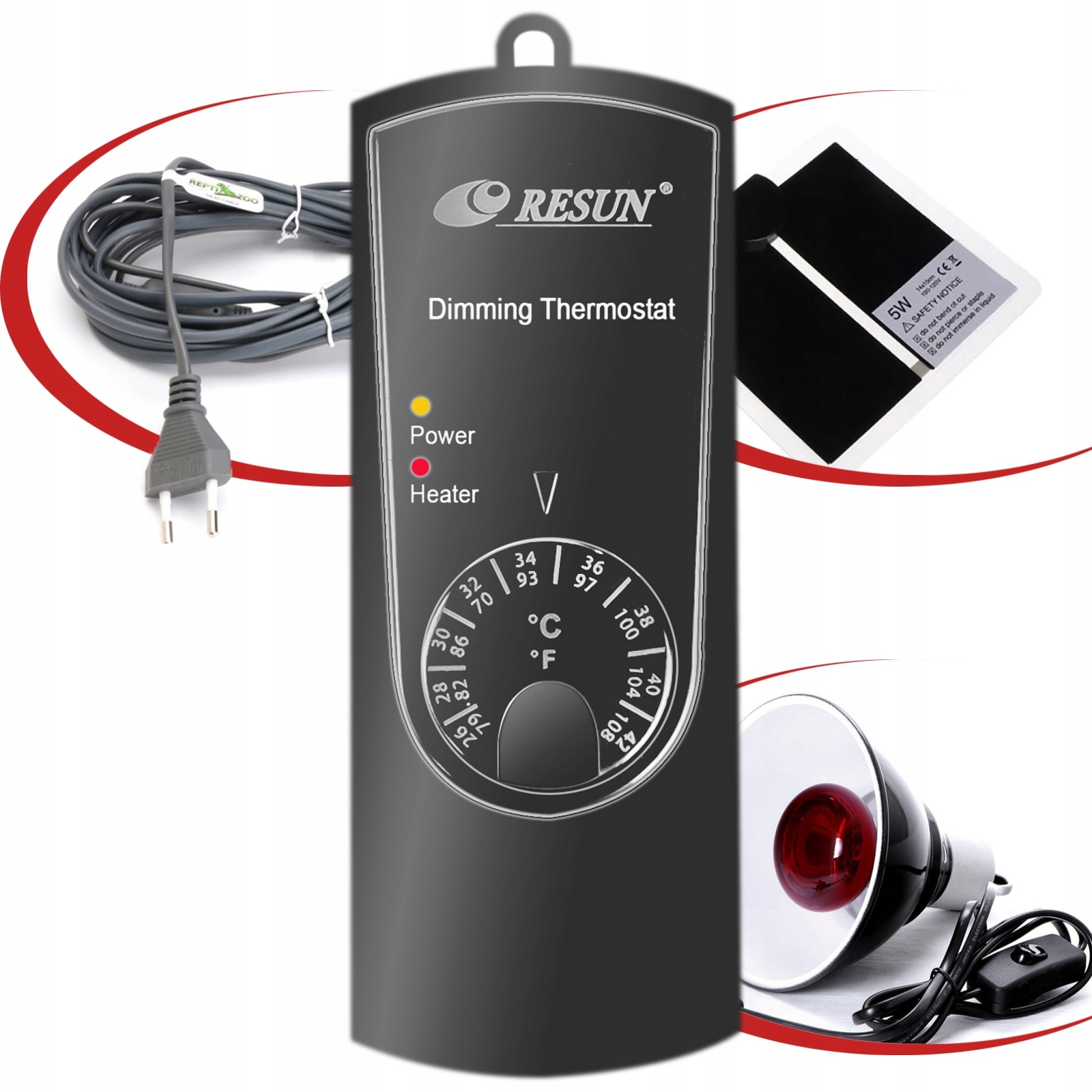 Regulovatelný Termostat Do Terária 400 W S Vodotěsnou Sondou, Energeticky Úsporný