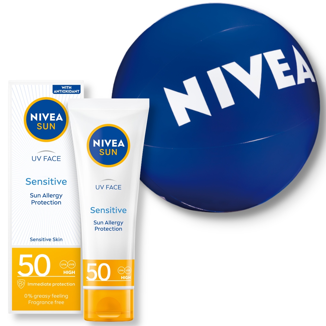 

Nivea Sun Uv Krem do twarzy wrażliwej opalania