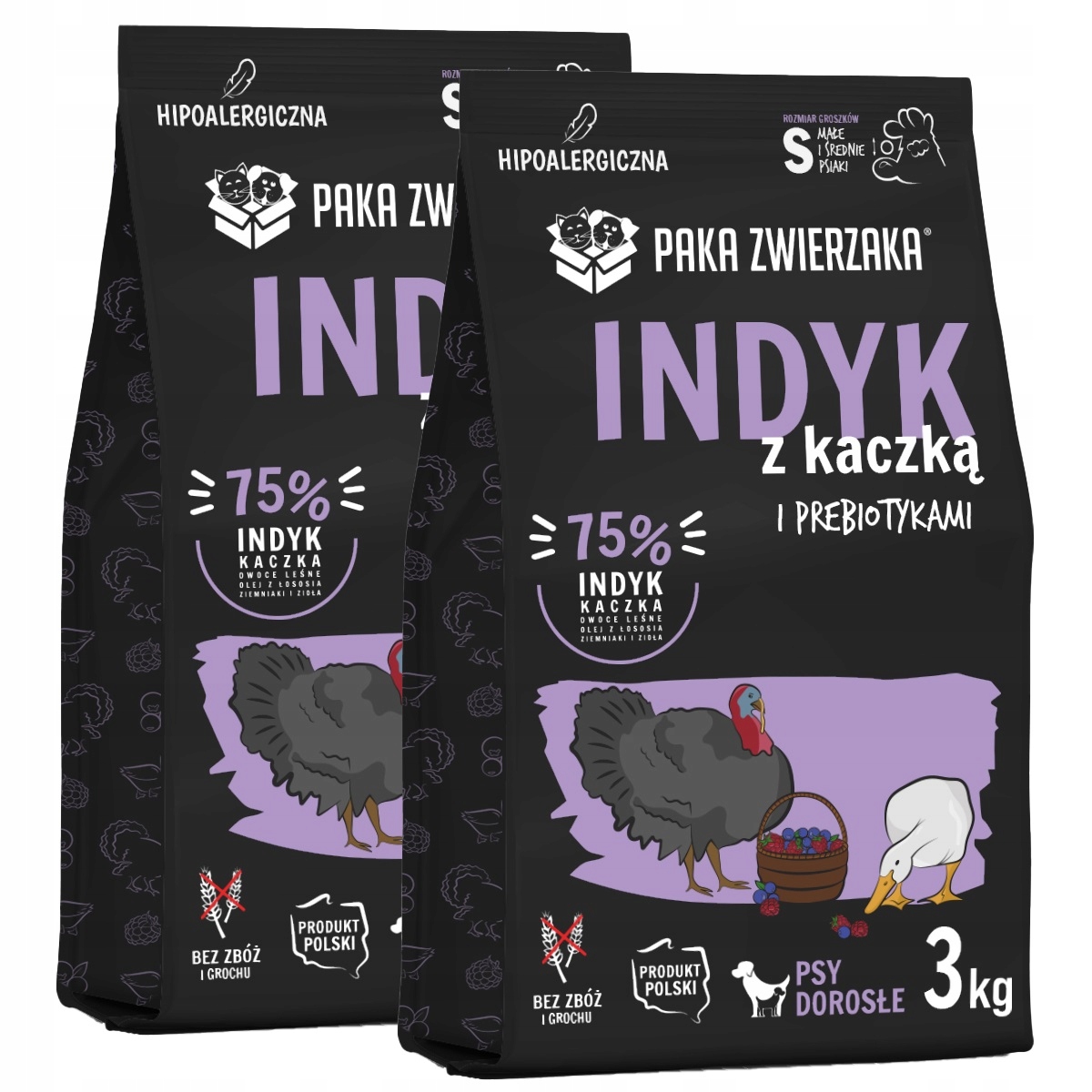 Levně Paka Zwierzaka Krůta s kachnou 2 Mini psy malých plemen 2PAK 2x3kg