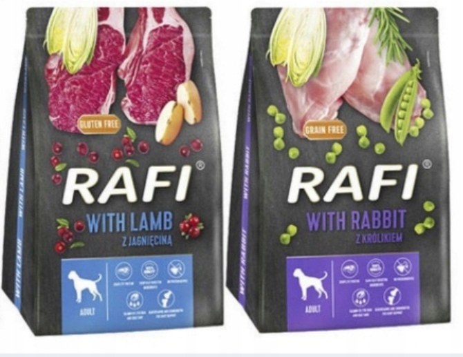 Levně Krmivo suché Rafi jehněčí bez obilovin pro dospělé kočky 2x7 kg