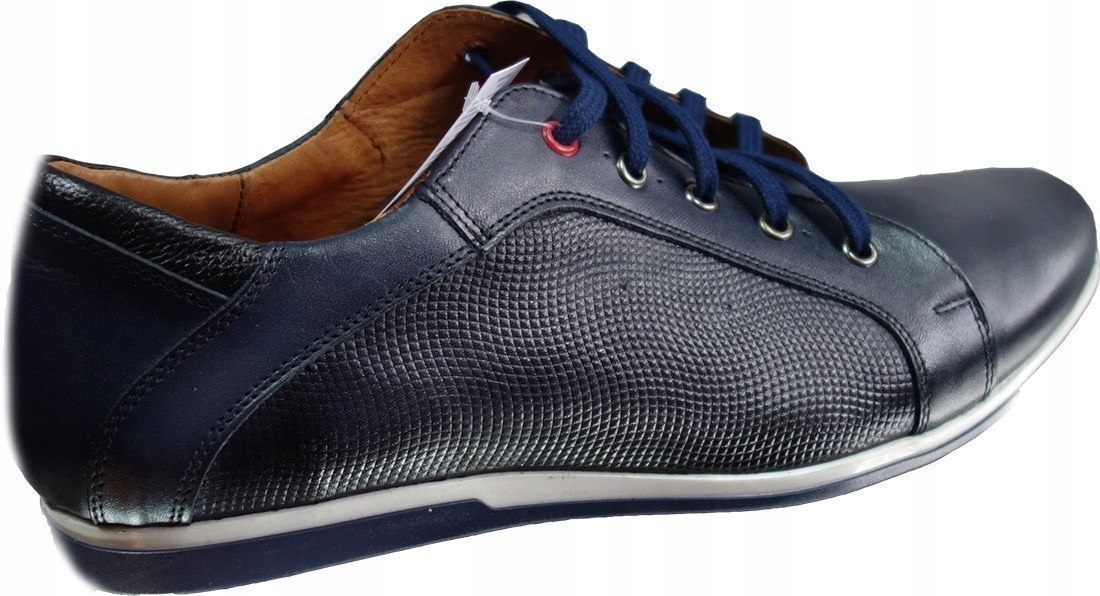 Moskała skóra Buty męskie Granat rozmiar 41