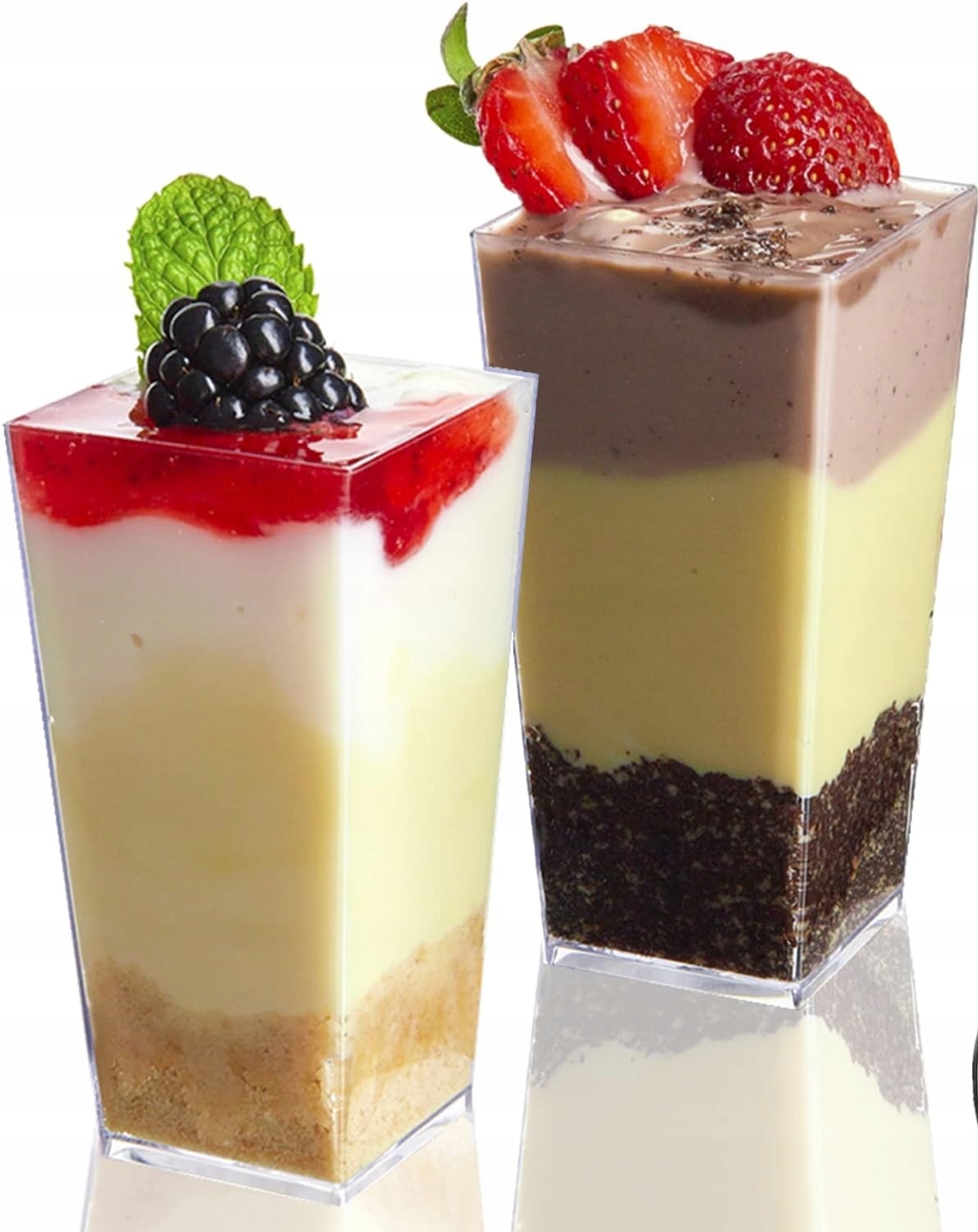 Pojemnik kubeczek PIRAMIDA na desery przekąski fingerfood 85ml 40szt Rodzaj pojemniki