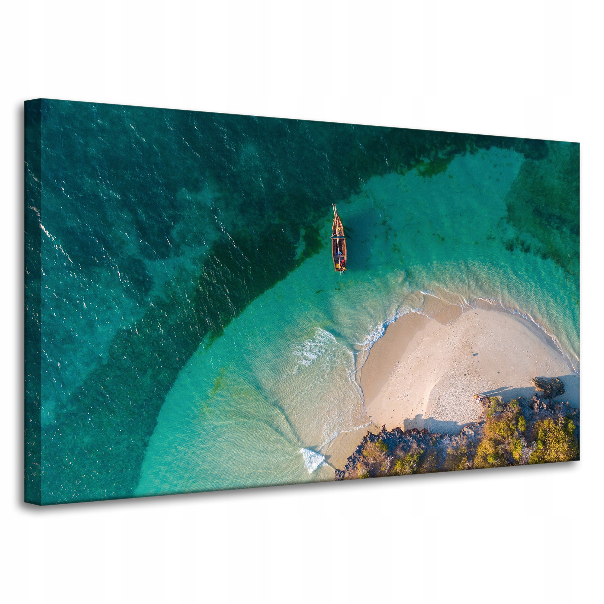 Obraz na plátně Voda Pláž Příroda Loď Teplo 100x60 cm Ideální jako dárek