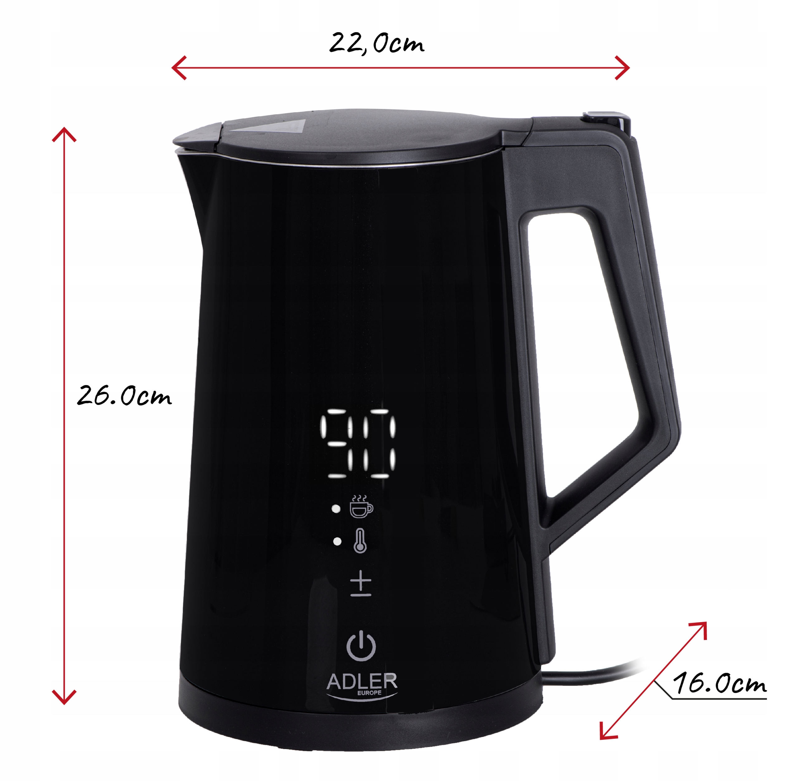 Czajnik LED STRIX 1,7L z regulacją temperatury - nowoczesny i bezpieczny