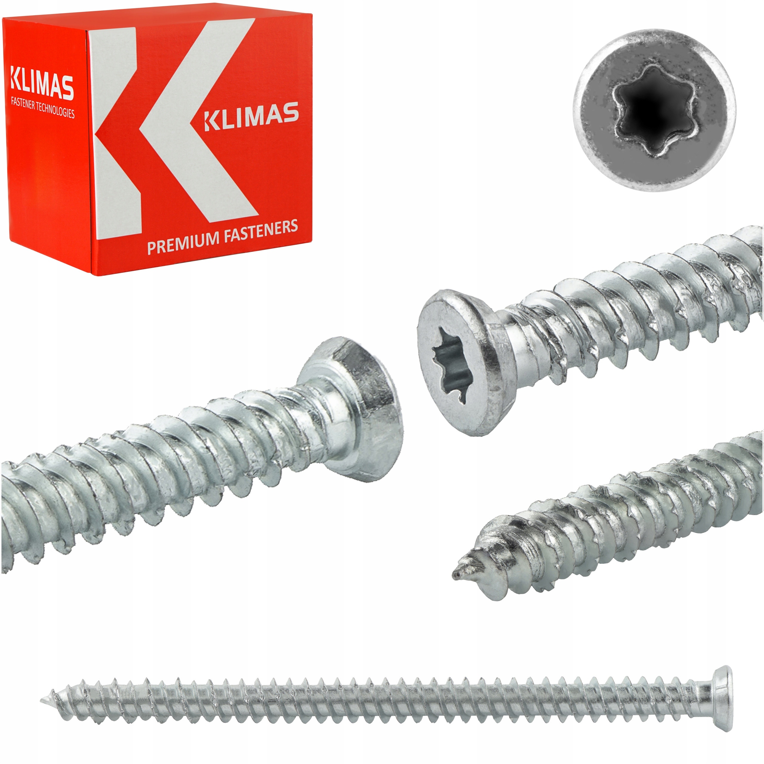 Zárubňové šrouby 7,5x212 mm 100 ks válcové Torx Klimas Whow