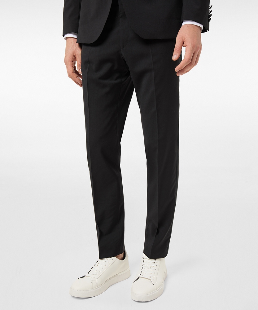 Pierre Cardin Černé Elegantní Kalhoty Jednoduché V Střihu 102 6FA