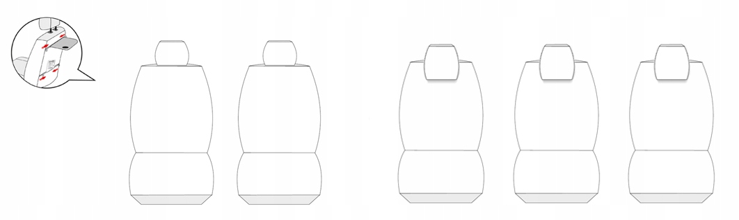 FORD S-MAX 2006-2015 POKROWCE SZYTE NA MIARĘ P4 Typ pokrowiec