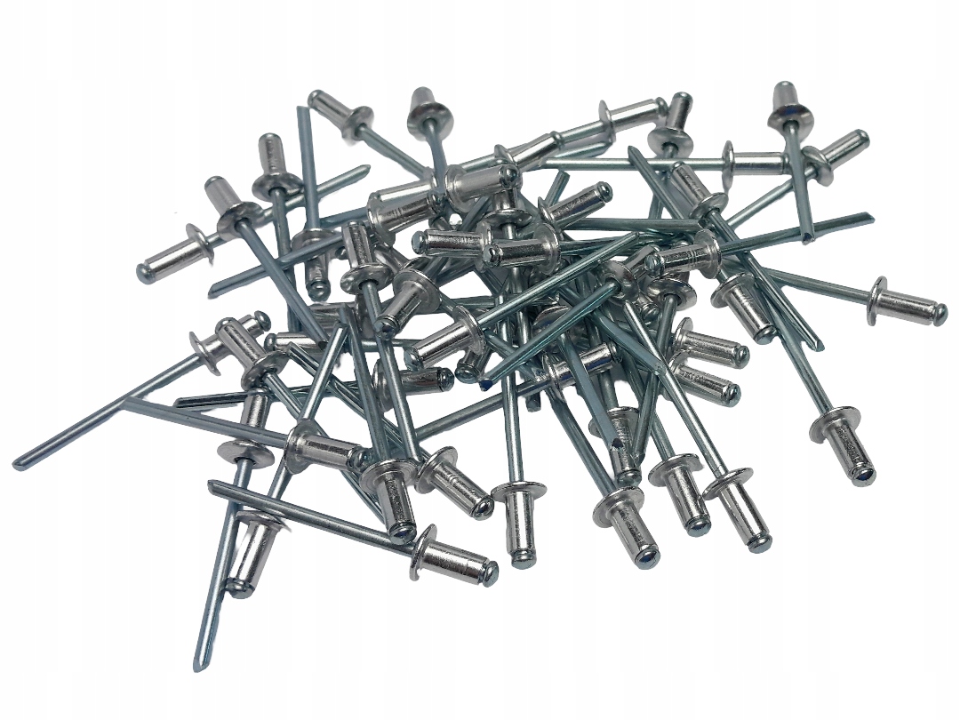 NITY ZRYWALNE ŁEB PŁASKI STALOWE 4 x 6 nity stalowe 1000 SZTUK SOLIDNE Marka inna