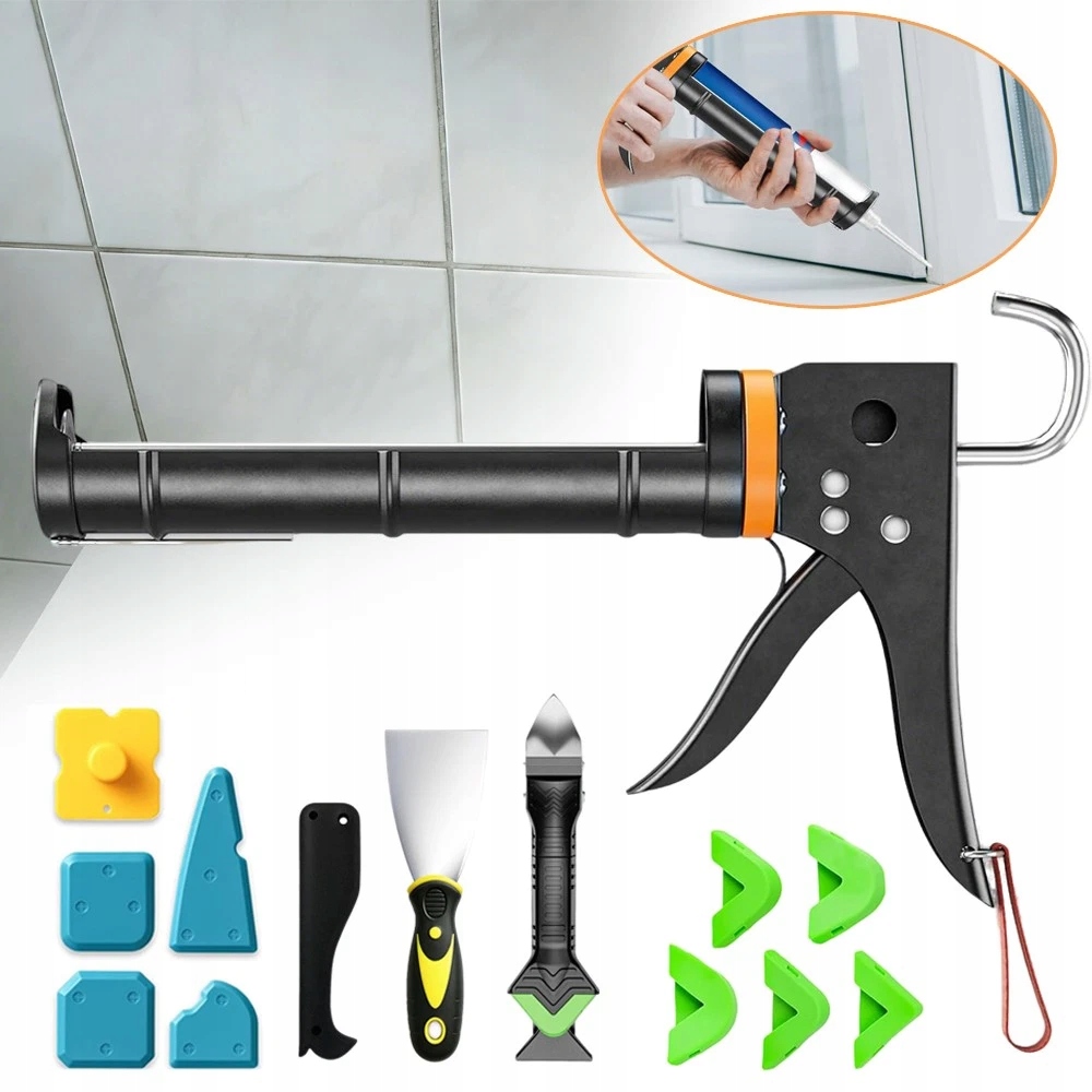 Pistolet Do Silikonu Obrotowy Czarny Do łAzienki I Ramek Okiennych