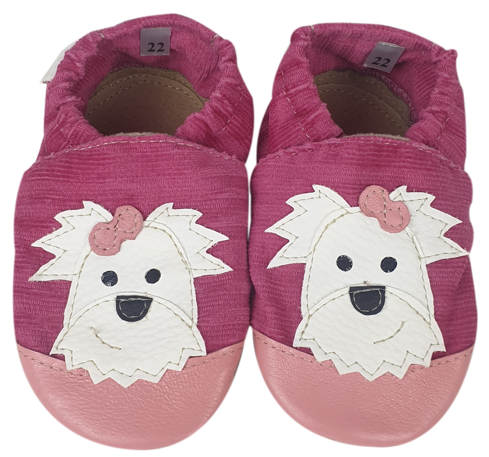 

Kapcie dziecięce dreptulki sztruks z psem york 21