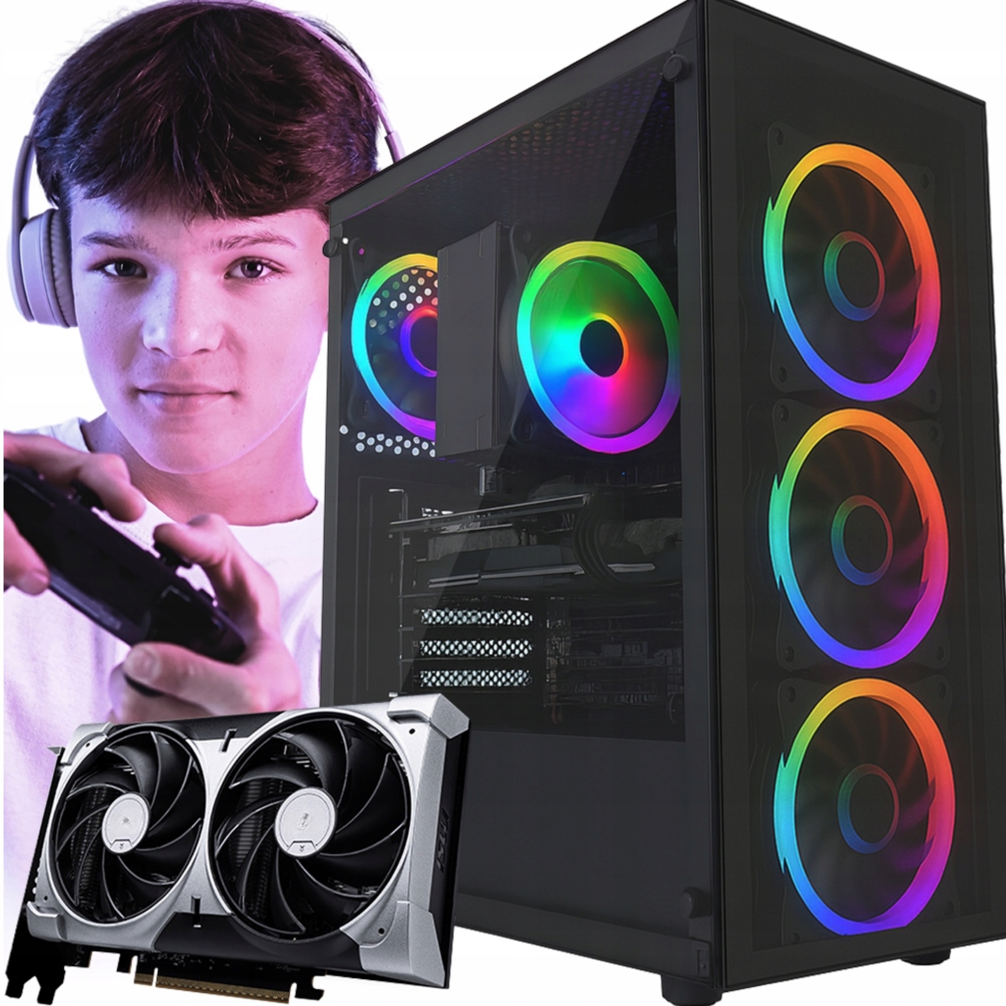 Počítač Rtx 5060 GeForce Amd Ryzen 5 32GB Ram 1TB Ssd Windows 11