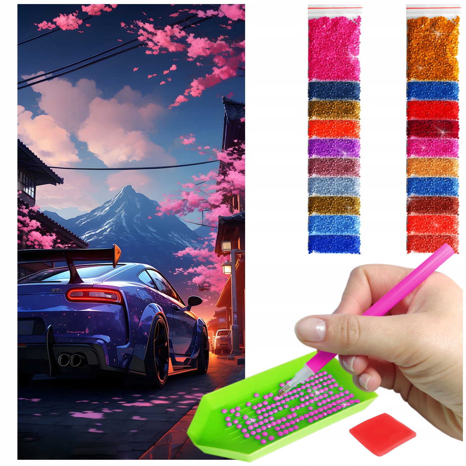 Diamantová výšivka Diamond Painting 5D B.duży 40x80cm