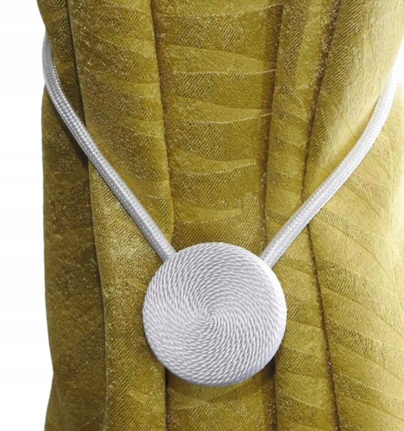 KLAMRA UPIĘCIE FIRAN ZASŁON MAGNETYCZNA SPINKA DEKORACYJNA BIAŁA OZDOBNA Marka inna