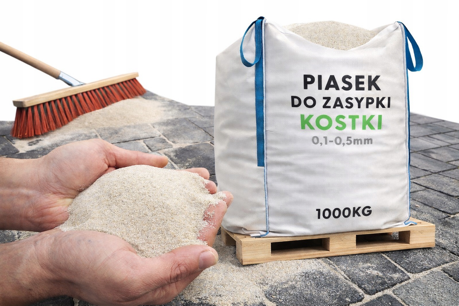 Piasek kwarcowy 1000 kg fuga zasypka do kostki