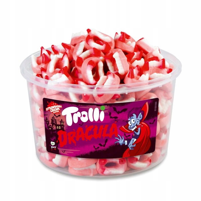 Levně Trolli Čelisti Mini (150) Želé Bonbony Dracula Na Halloween