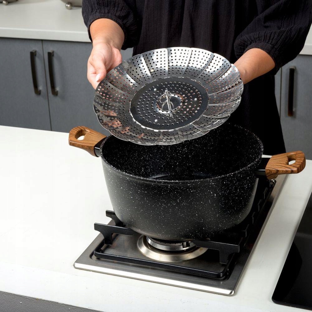 STALOWY WKŁAD DO GOTOWANIA NA PARZE KOSZYK SITKO Kolor wielokolorowy