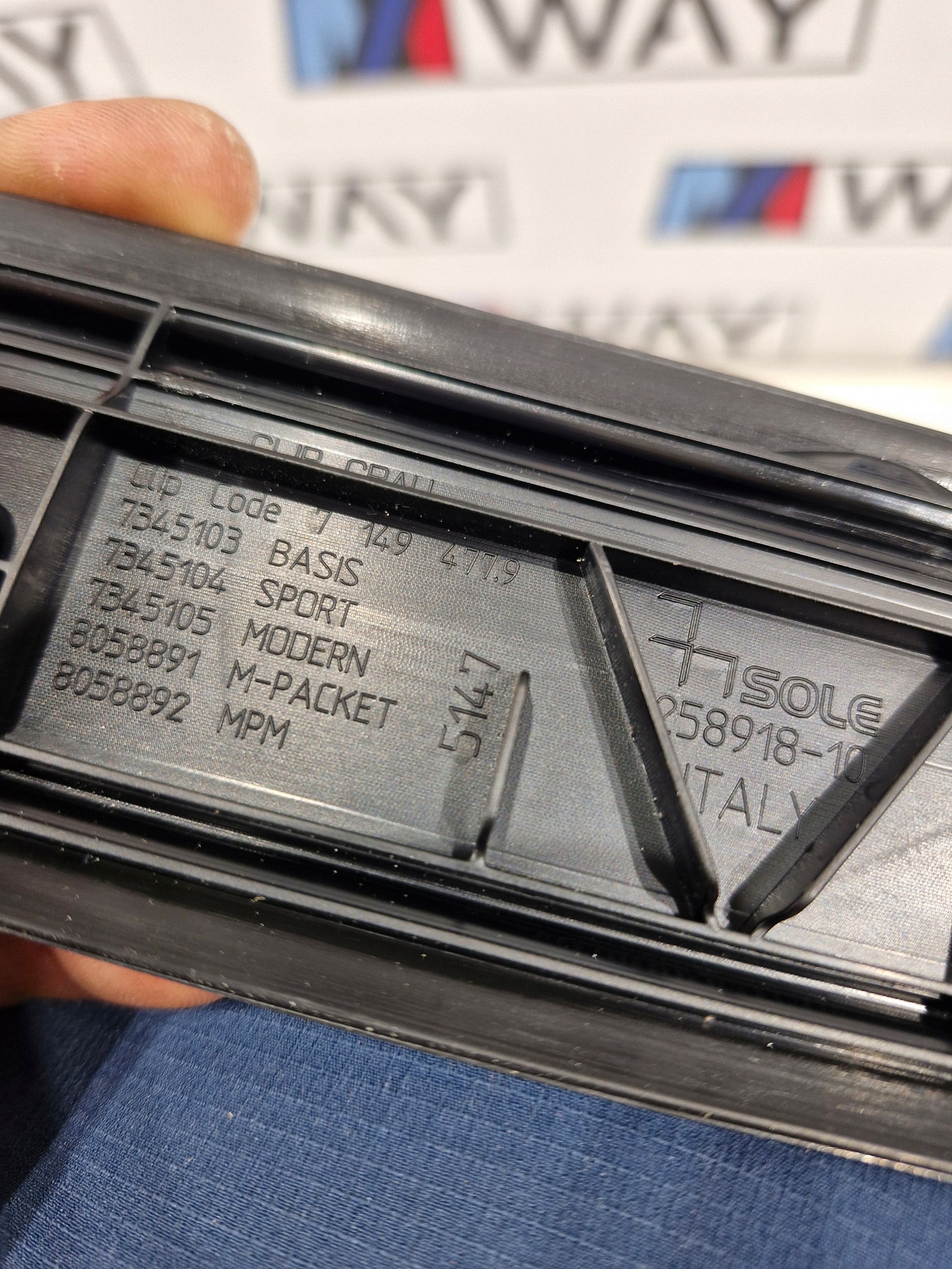 BMW M2 F87 cap moulding threshold KOMPLET 7149477