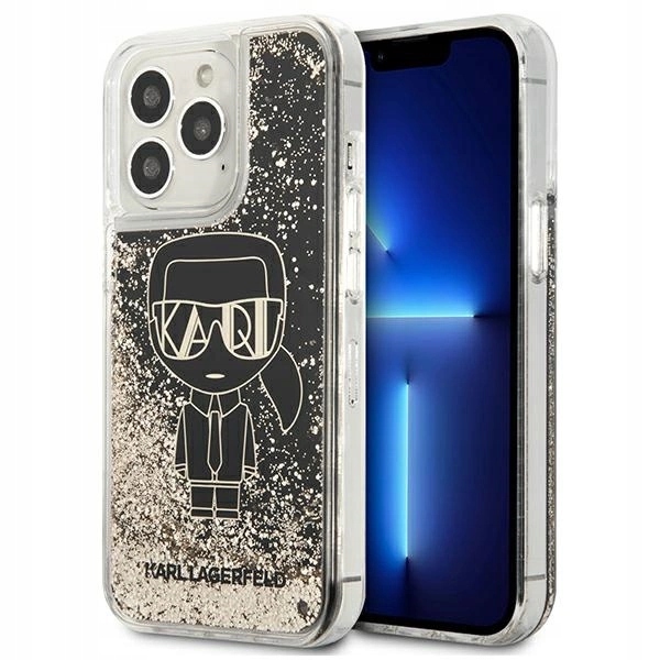 Pouzdro Karl Lagerfeld Liquid Glitter Gatsby pro iPhone 13 Pro iPhone 13 č