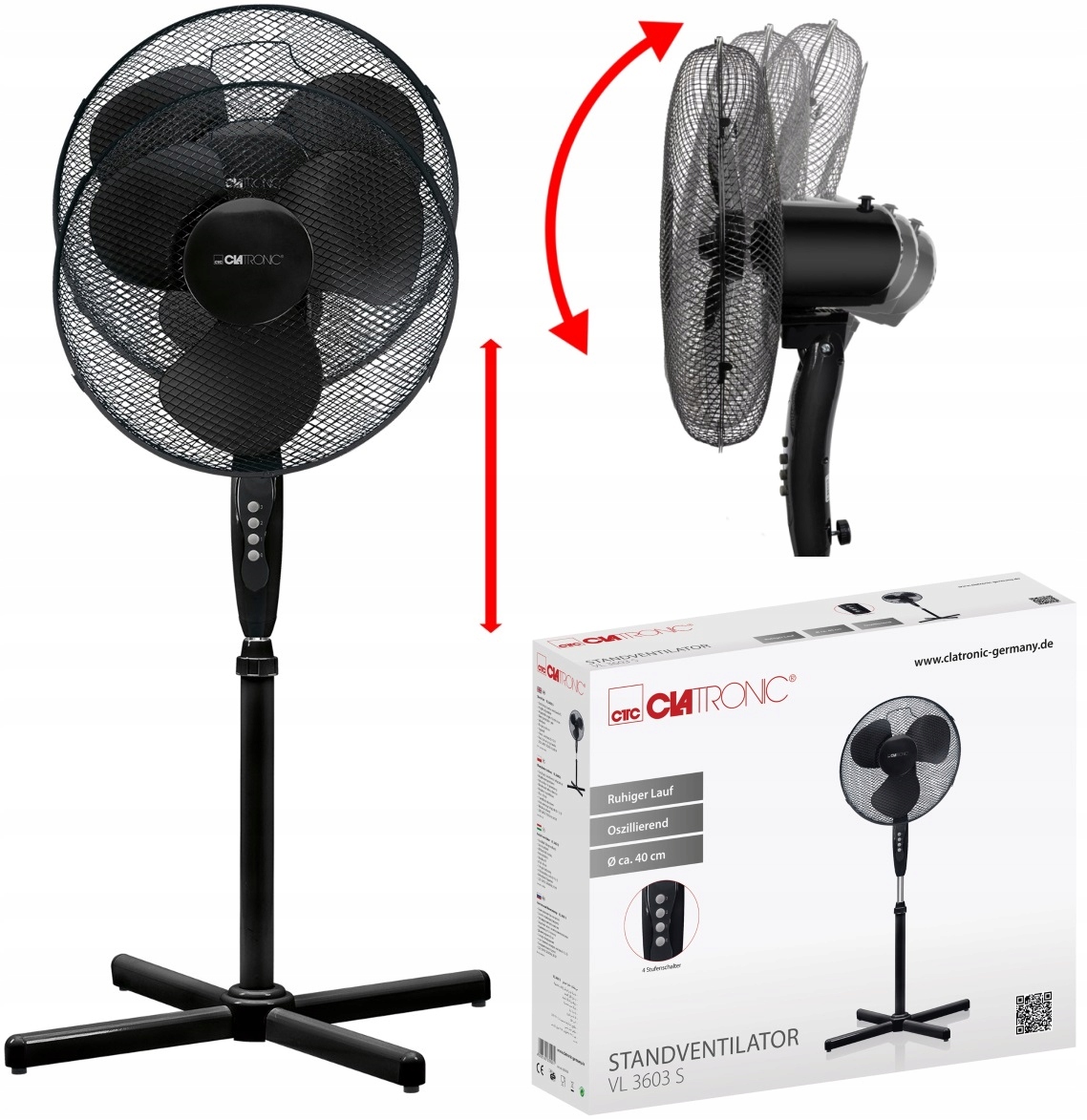 

Wentylator Wiatrak Podłogowy Stojący Obrotowy 40cm