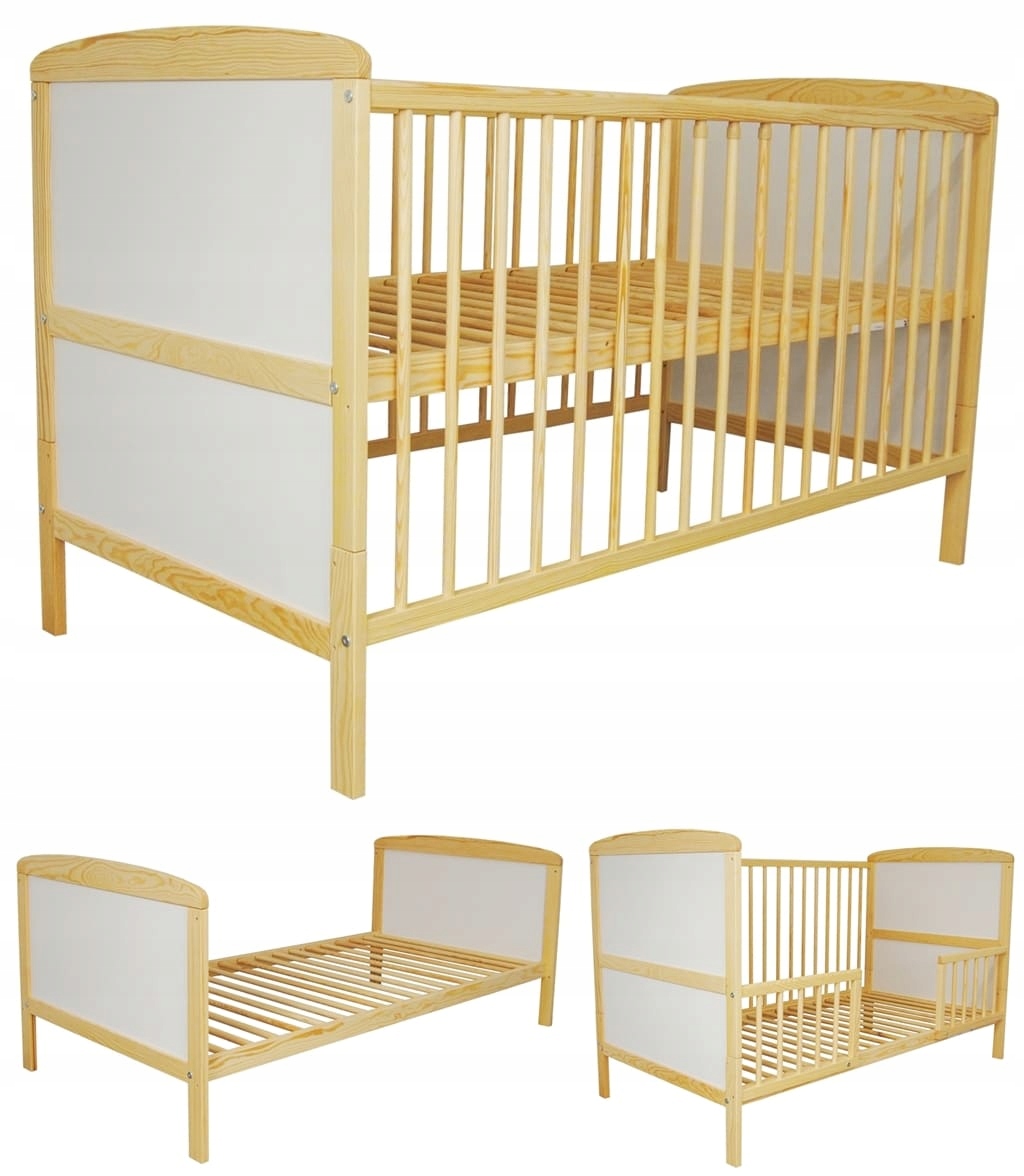 Dětská postýlka válenda 3v1 Kacperek 140x70 borovice cm norma Eu