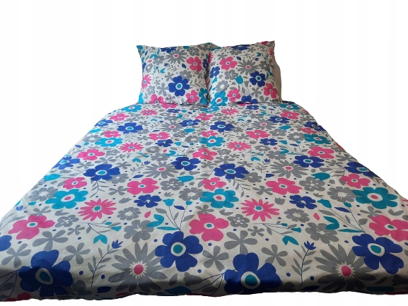 POŚCIEL KOLOROWE KWIATY MIKROFIBRA 100X140 CM Długość poszewki na kołdrę 100 cm