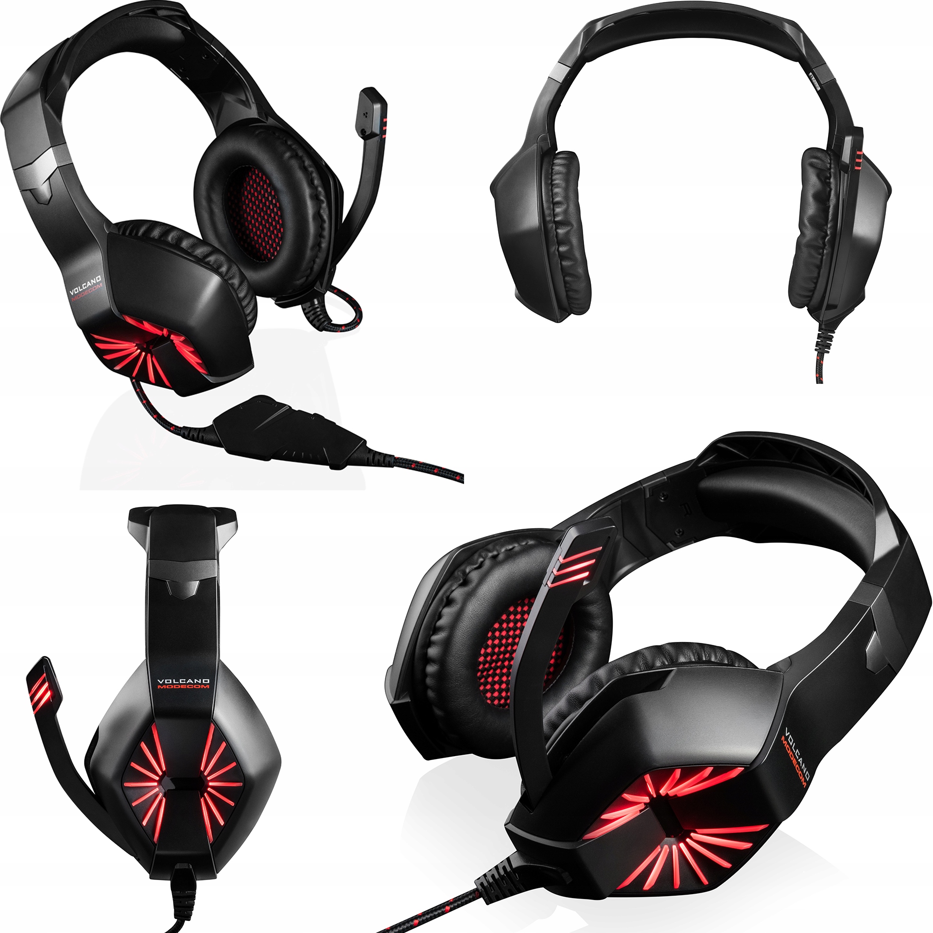 SŁUCHAWKI GAMINGOWE Z MIKROFONEM NA PAŁĄKU - MODECOM VOLCANO MC-829 SWORD Mikrofon tak