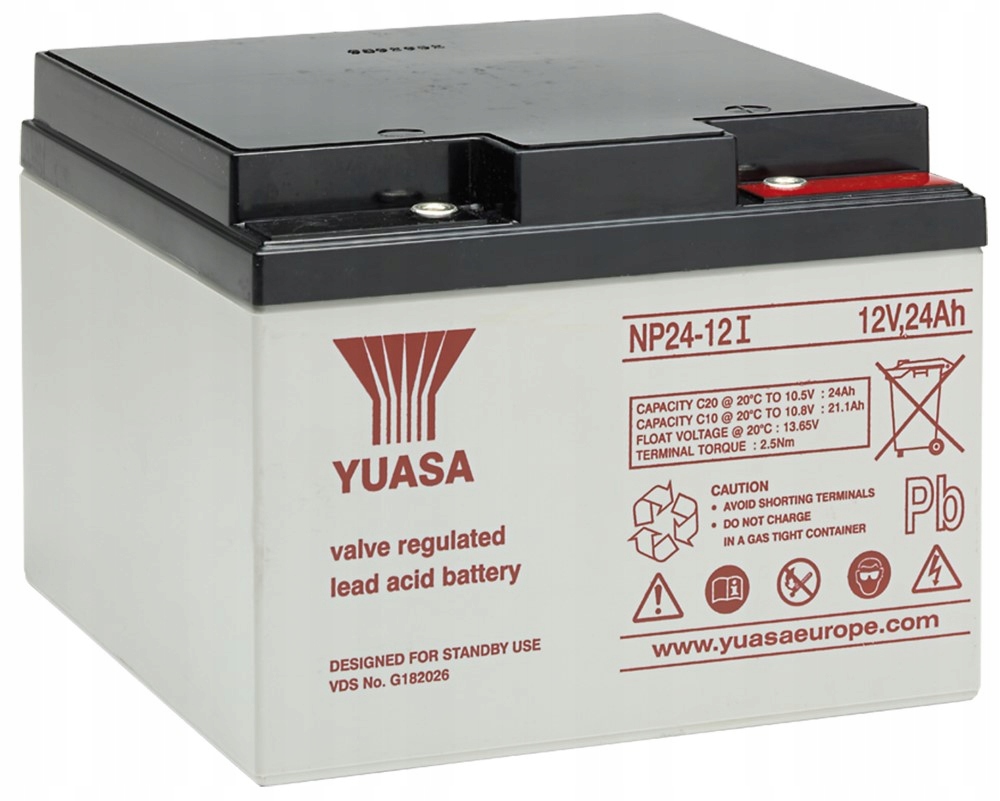 Akumulator Bateria Agm Yuasa NP24-12I 12V 24Ah NP24 Do Zasilacz Ups Apc Rbc