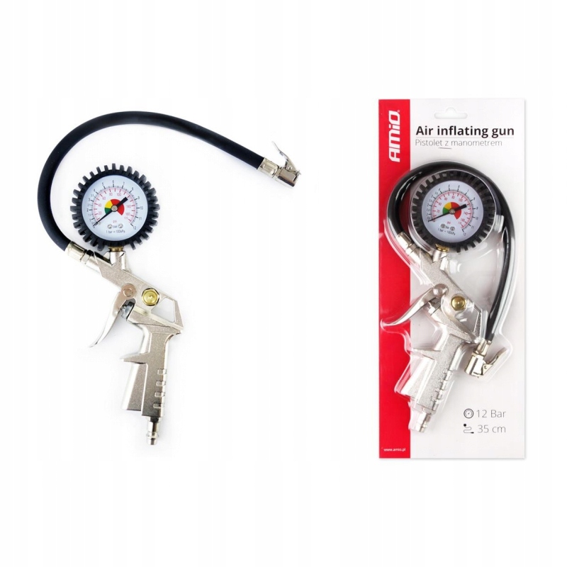 

Pistolet Do Kompresora Manometr Do Pompowania Kół