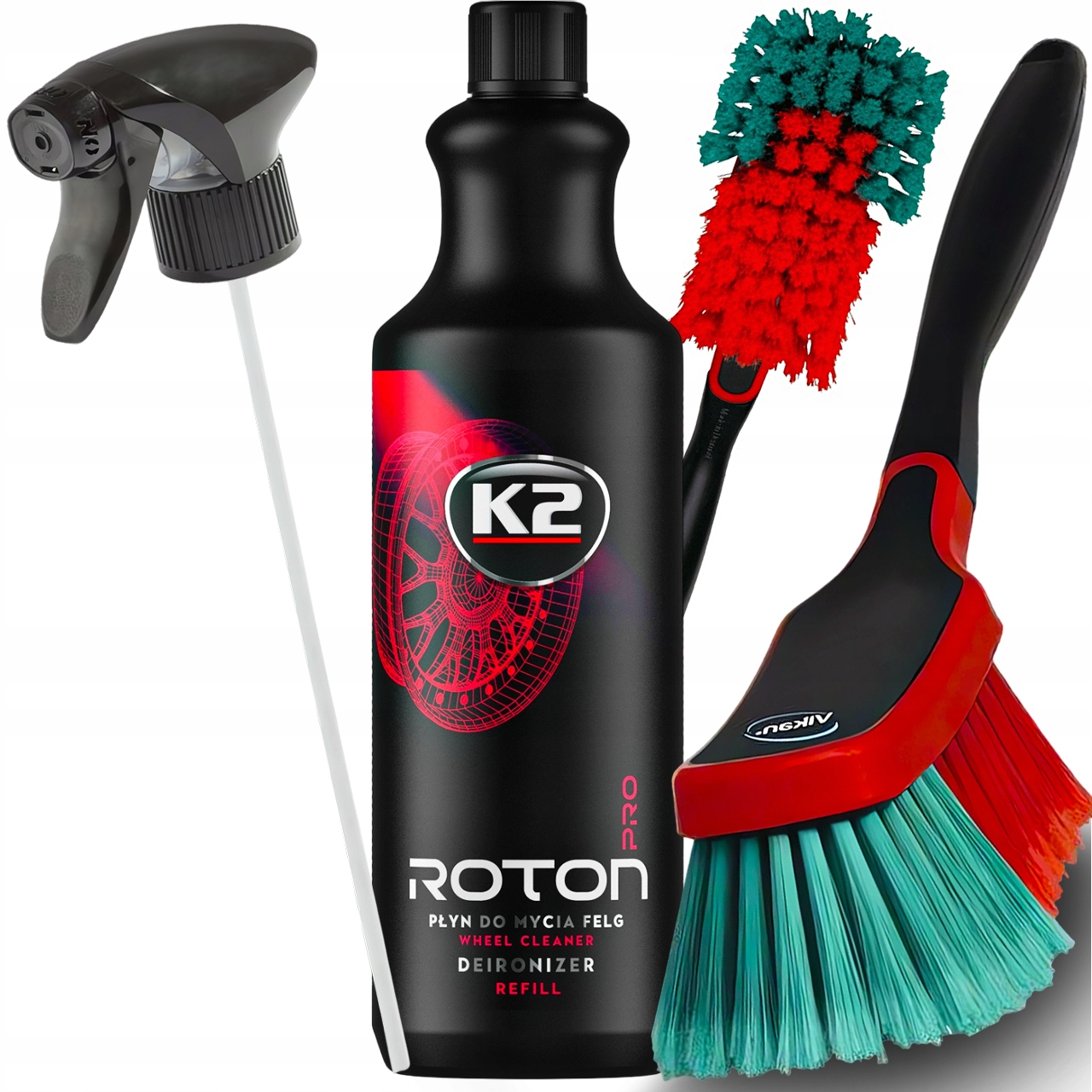 K2 Roton 1L Krwawa Felga Płyn Do Mycia Czyszczenia Felg Szczotka Vikan