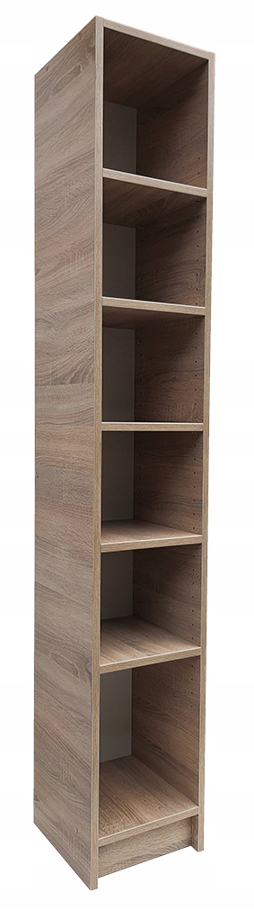 REGAŁ NA KSIĄŻKI I SEGREGATORY BIUROWY DĄB SONOMA 30x30x180cm Kolekcja regały