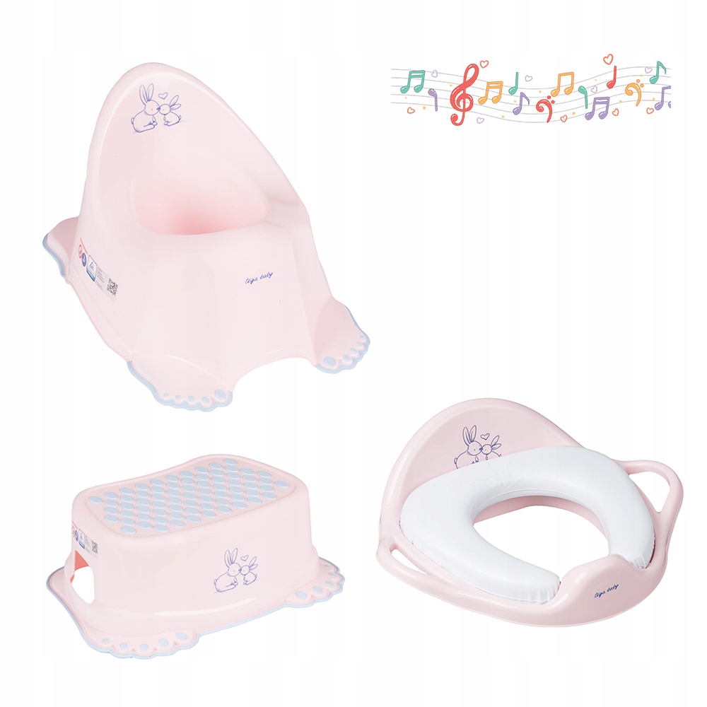 Nocnik podnóżek nakładka miękka 3 elementy melodia