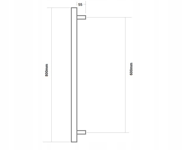 POCHWYT DRZWIOWY UCHWYT ANTABA DO FURTKI FURTEK BRAMKI DRZWI INOX 800MM Marka Stalowo